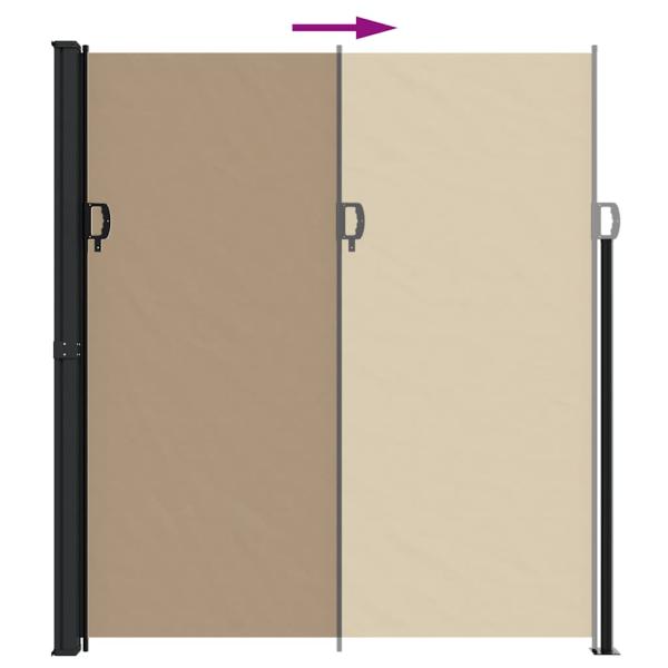 Seitenmarkise Ausziehbar Taupe 220x500 cm