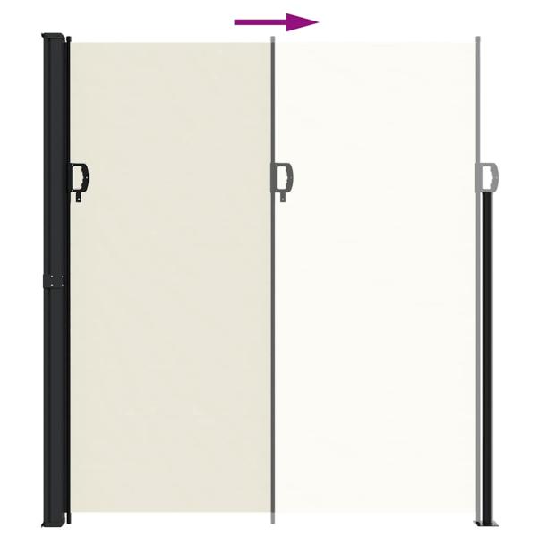 Seitenmarkise Ausziehbar Creme 220x600 cm