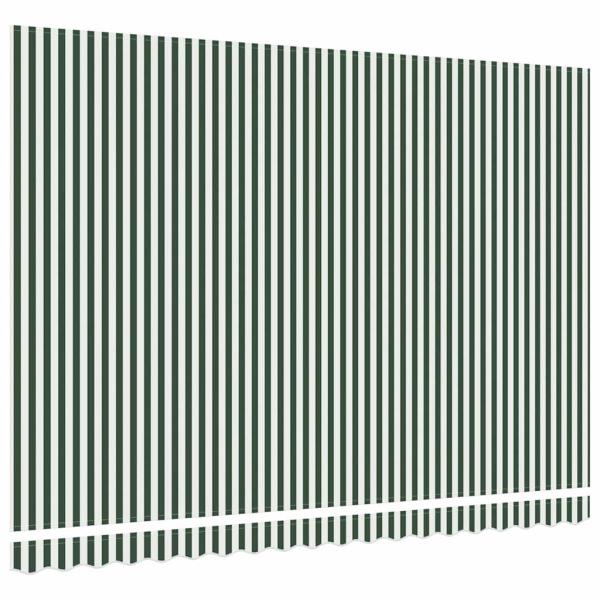 Ersatzbespannung für Markise 4,5x3 m Grün & Weiß gestreift