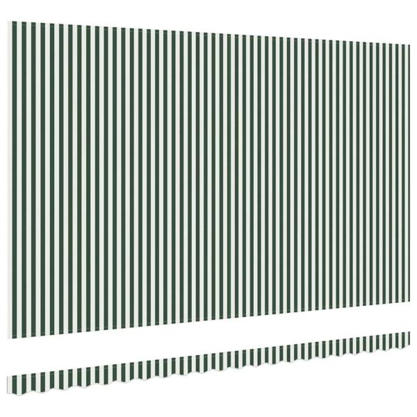 Ersatzbespannung für Markise 5x3 m Grün & Weiß gestreift