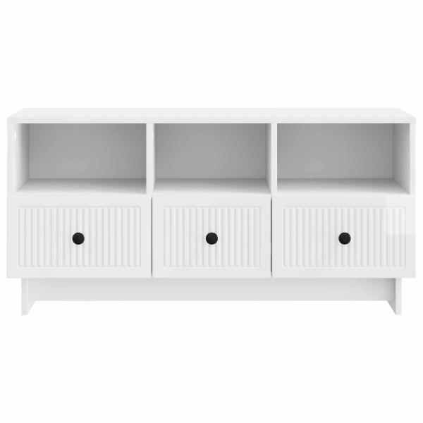 TV-Schränk Hochglanz Weiß 102 x 34,5 x 50 cm Holzwerkstoff
