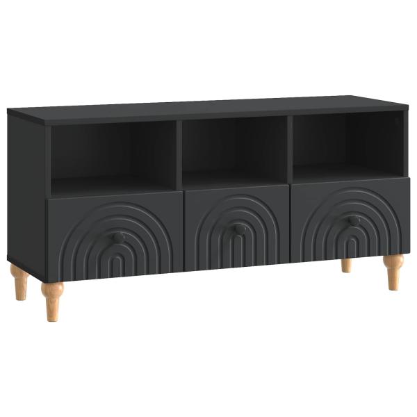 TV-Schränk 102 x 34,5 x 50 cm Schwarz Holzwerkstoff