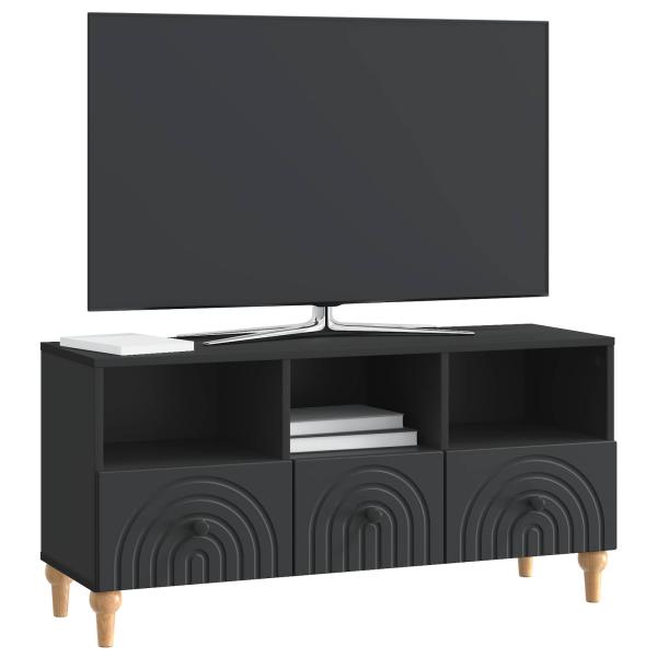 TV-Schränk 102 x 34,5 x 50 cm Schwarz Holzwerkstoff