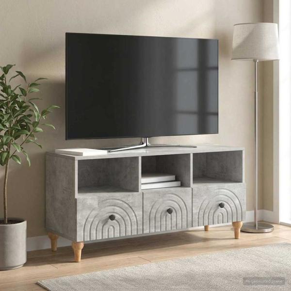TV-Schränk 102 x 34,5 x 50 cm Betongrau Holzwerkstoff