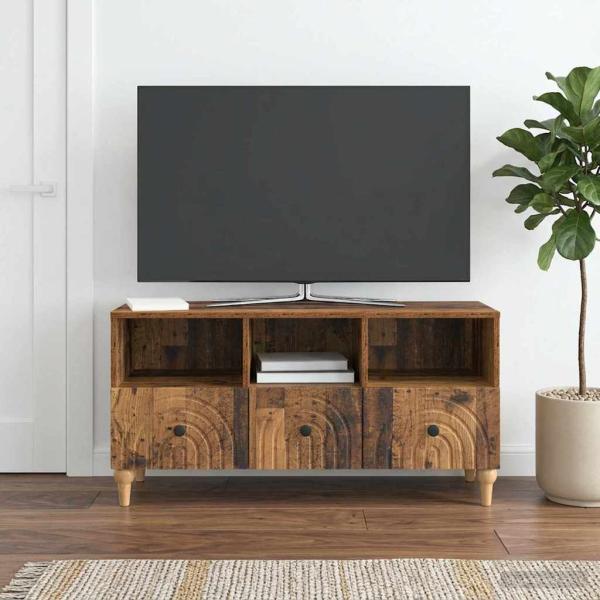 ARDEBO.de - TV-Schränk 102 x 34,5 x 50 cm Altholz Holzwerkstoff