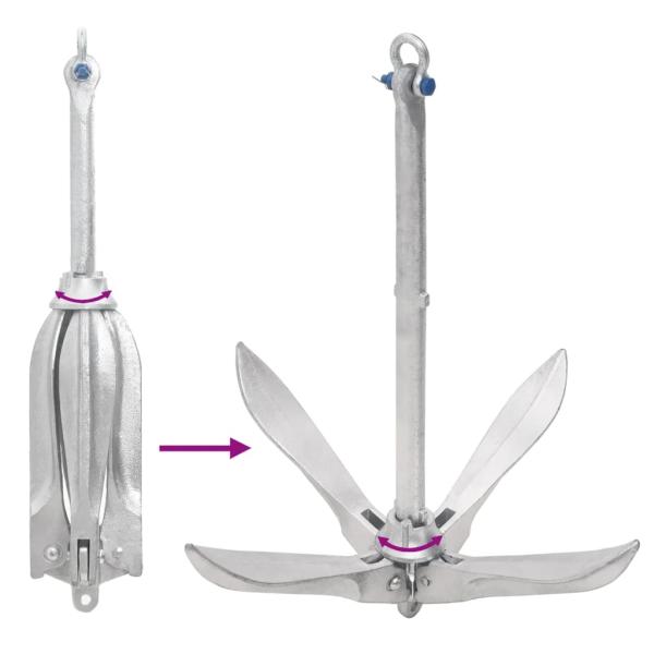 Klappanker Silber 12 kg Feuerverzinktes Gusseisen