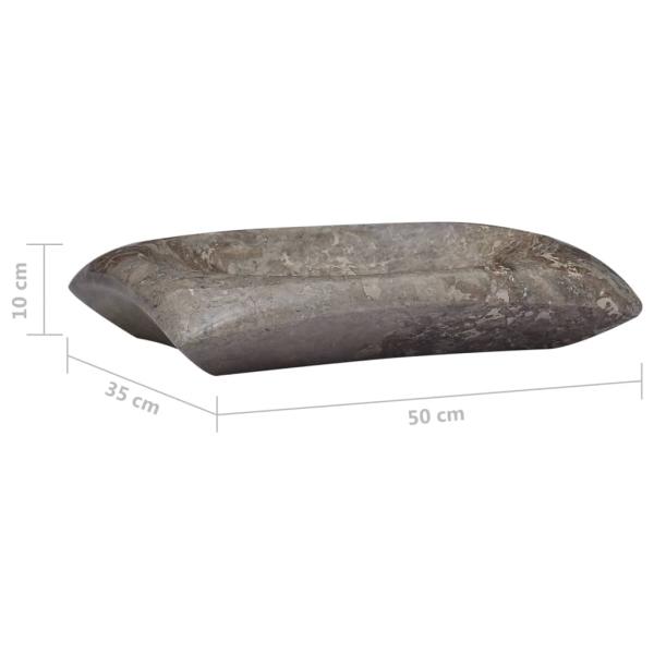 Waschbecken Grau 50x35x10 cm Marmor