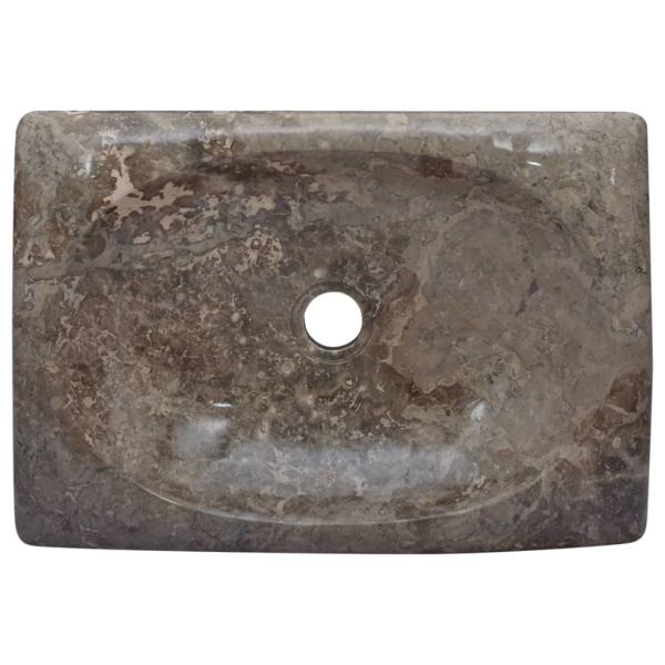 Waschbecken Grau 50x35x10 cm Marmor