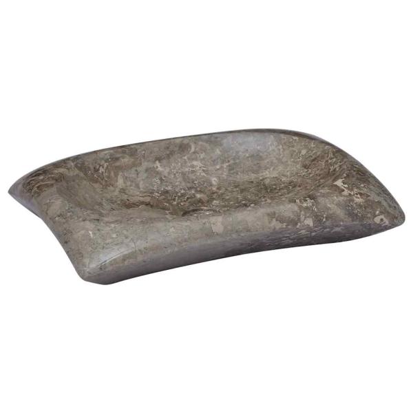 Waschbecken Grau 50x35x10 cm Marmor