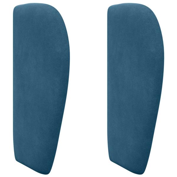 Kopfteil Ohr Blau 40 x 23 x 6 cm Samt