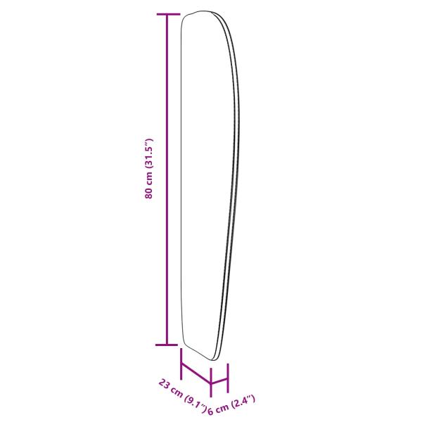 Kopfteil Ohr Braun 80 x 23 x 6 cm Stoff