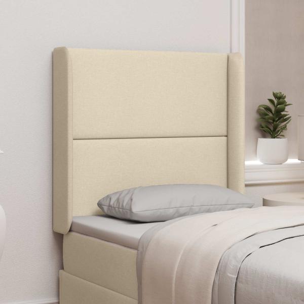 ARDEBO.de - Kopfteil Ohr Creme 80 x 16 x 4 cm Stoff