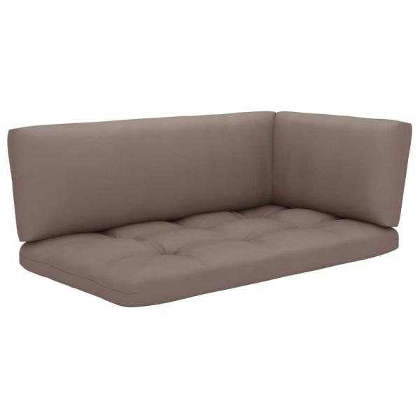 4-tlg. Paletten-Lounge-Set Grau Imprägniertes Kiefernholz