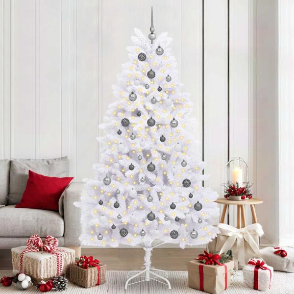 ARDEBO.de - Künstlicher Weihnachtsbaum Weiß 106 x 106 x 210 cm