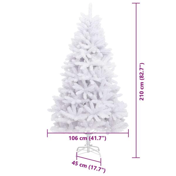 Künstlicher Weihnachtsbaum Weiß 106 x 106 x 210 cm