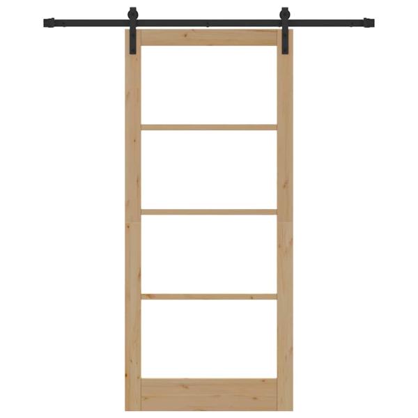 Schiebetür ORKDAL Natürlich und Schwarz 93 x 211 cm