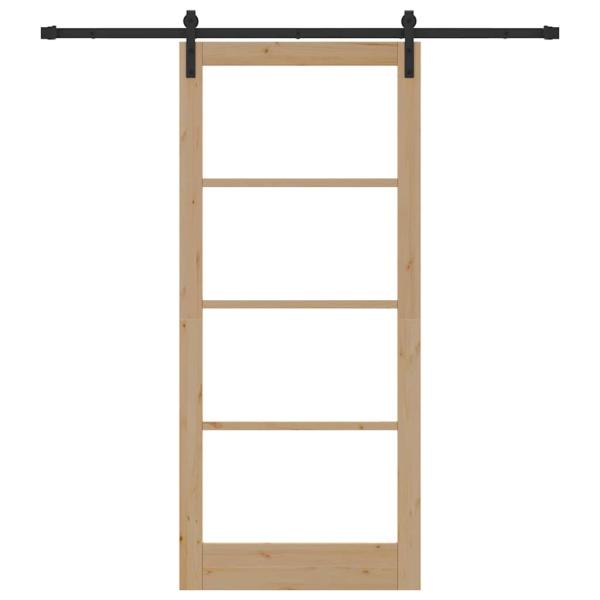 Schiebetür ORKDAL Natürlich und Schwarz 93 x 211 cm