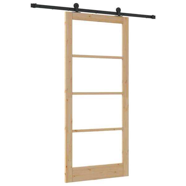 Schiebetür ORKDAL 93 x 211 cm Massivholz Kiefer und Glas