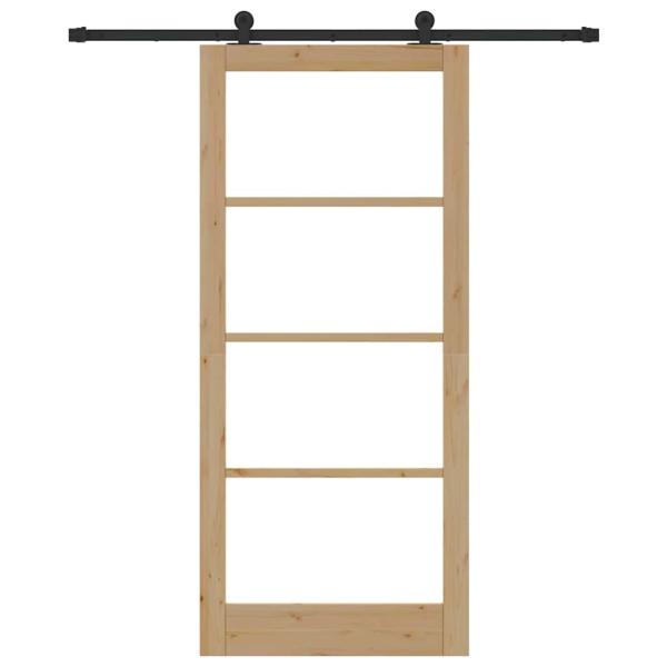 Schiebetür ORKDAL 93 x 211 cm Massivholz Kiefer und Glas