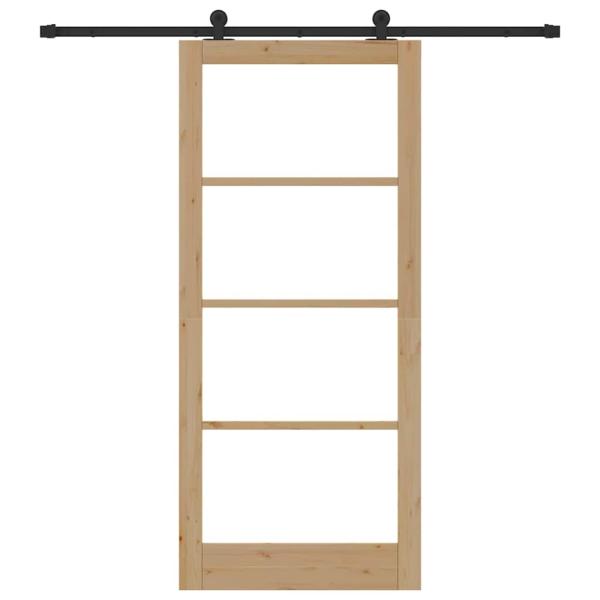 Schiebetür ORKDAL 93 x 211 cm Massivholz Kiefer und Glas