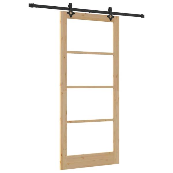 Schiebetür ORKDAL 93 x 211 cm Massivholz Kiefer und Glas