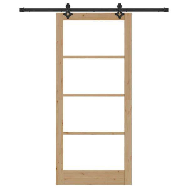 Schiebetür ORKDAL 93 x 211 cm Massivholz Kiefer und Glas