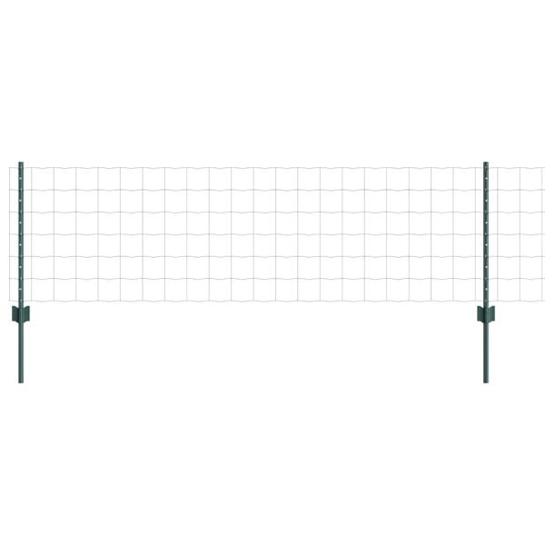 Euro-Zaun mit Pfosten 25 x 0,6 m PVC-beschichteter Stahl Grün