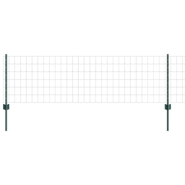Euro-Zaun mit Pfosten 50 x 0,6 m PVC-beschichteter Stahl Grün
