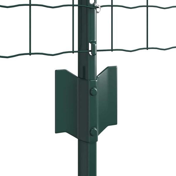 Zaun mit Pfosten Grün 0,6 x 50 m Stahl und PVC