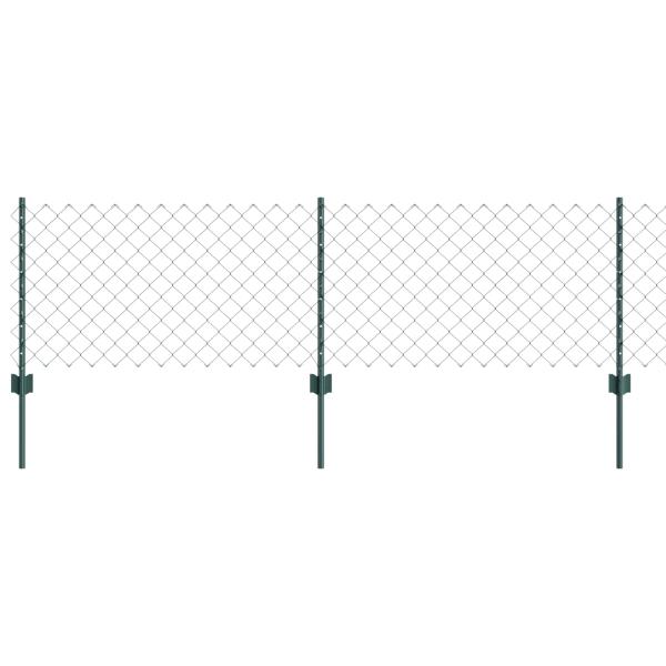 Maschendrahtzaun mit Pfosten 10 x 0,6 m PVC-beschichteter Stahl