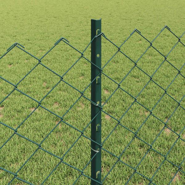 Zaun mit Pfosten Grün