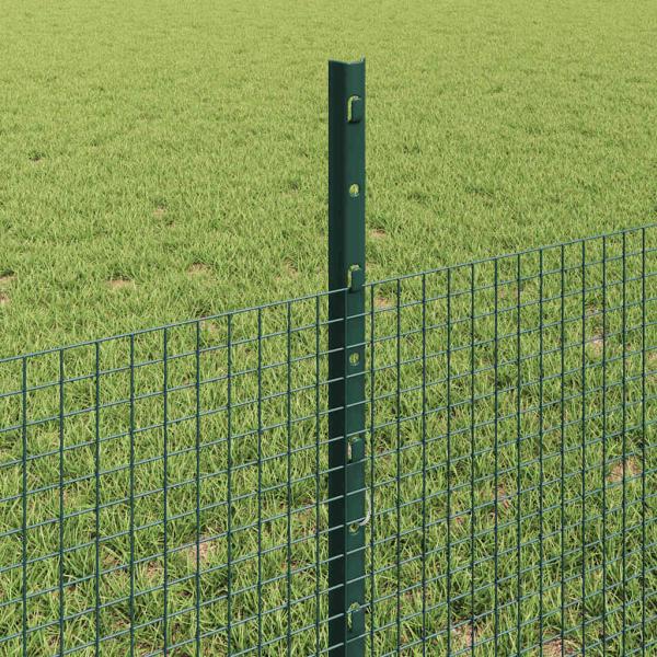 Geschweißter Drahtzaun mit Pfosten 10 x 0,5 m Verzinkter Stahl