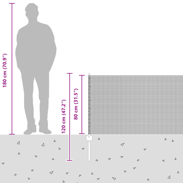 Zaun mit Pfosten Grün