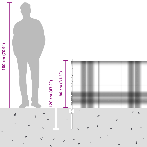 Zaun mit Pfosten Grün