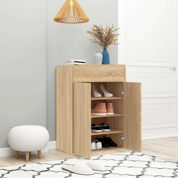 Schuhschrank Sonoma-Eiche 60x35x84 cm Holzwerkstoff