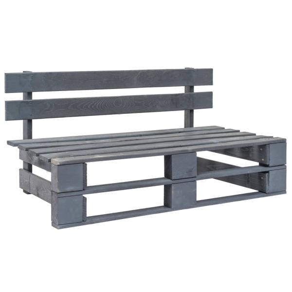 6-tlg. Paletten-Lounge-Set Grau Imprägniertes Kiefernholz