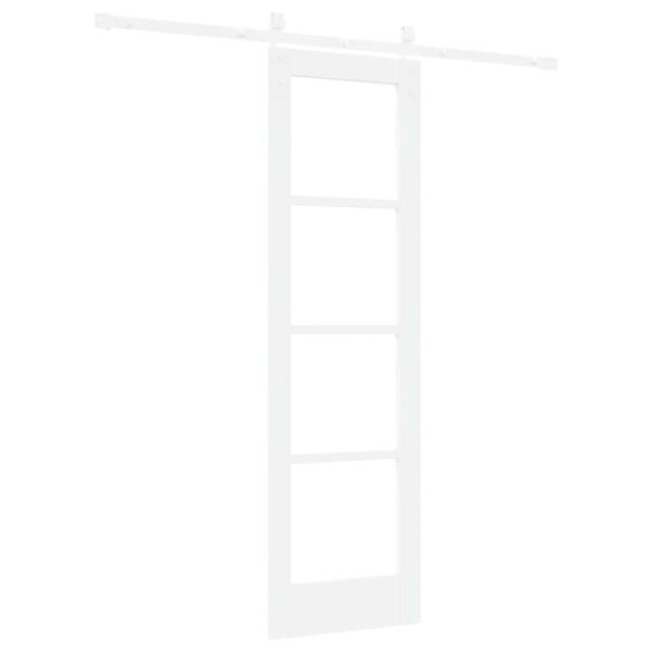 Schiebetür ORKDAL Weiß 61 x 198,5 cm Massivholz Kiefer und Glas