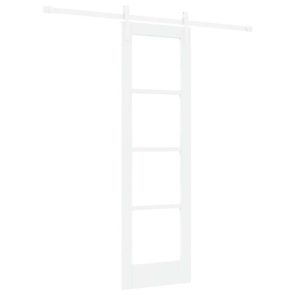 Schiebetür ORKDAL Weiß 61 x 198,5 cm Massivholz Kiefer und Glas