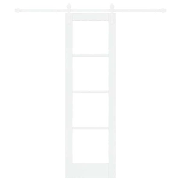Schiebetür ORKDAL Weiß 61 x 198,5 cm Massivholz Kiefer und Glas