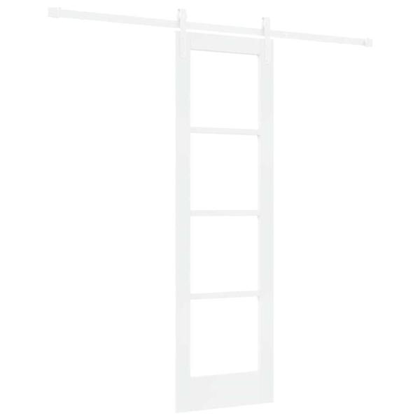 Schiebetür ORKDAL Weiß 61 x 198,5 cm Massivholz Kiefer und Glas