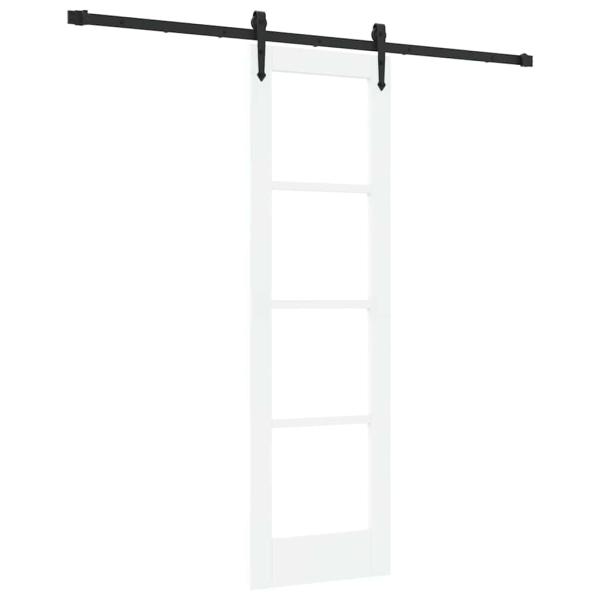 Schiebetür 61 x 198,5 cm Massivholz Kiefer und Glas