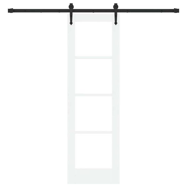 Schiebetür 61 x 198,5 cm Massivholz Kiefer und Glas