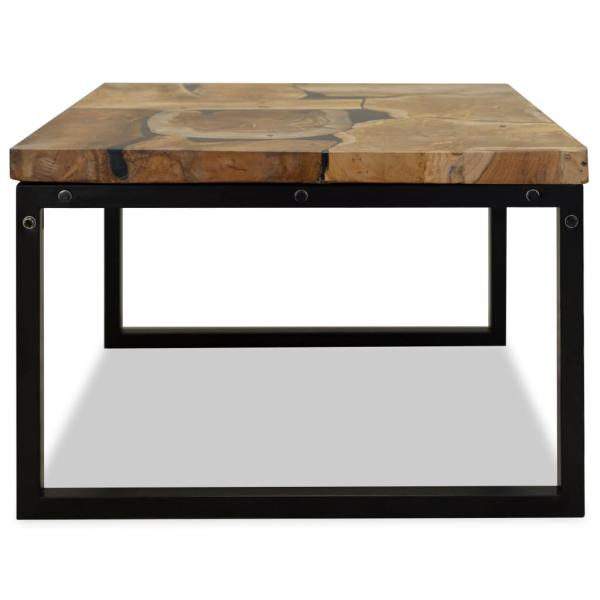 Couchtisch Teak Harz 60x60x40 cm