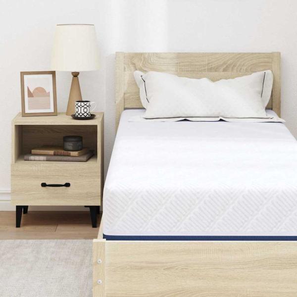 Matratze Weiß und Blau 70 x 200 cm Jacquard-Stoff
