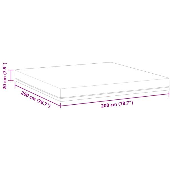 Matratze Weiß und Blau 200 x 200 cm Jacquard-Stoff