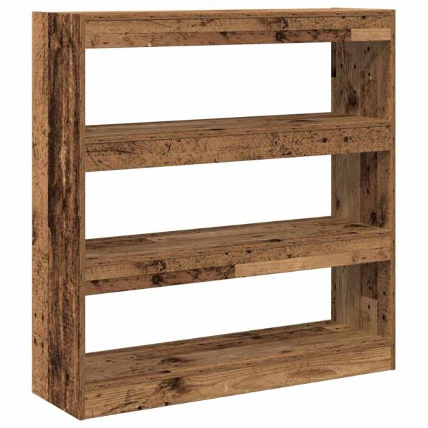 Bücherregal 3 Ebenen 100 x 30 x 103 cm Holzwerkstoff Altholz