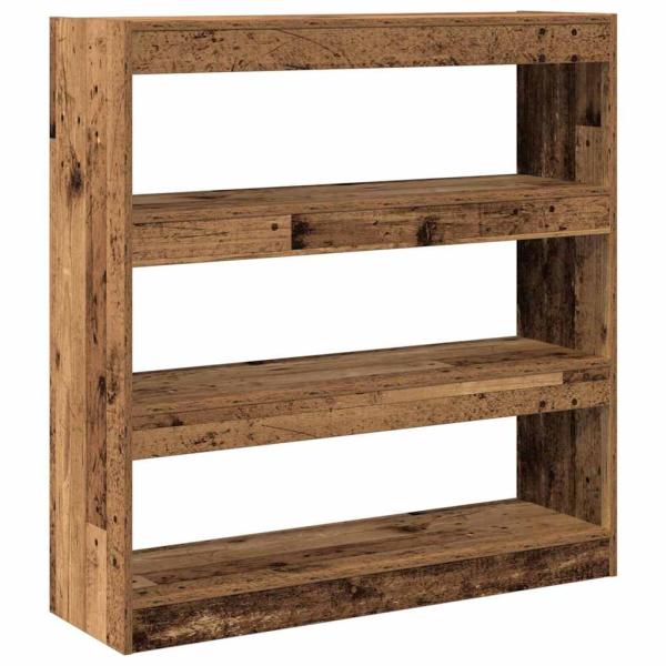 Bücherregal 3 Ebenen 100 x 30 x 103 cm Holzwerkstoff Altholz