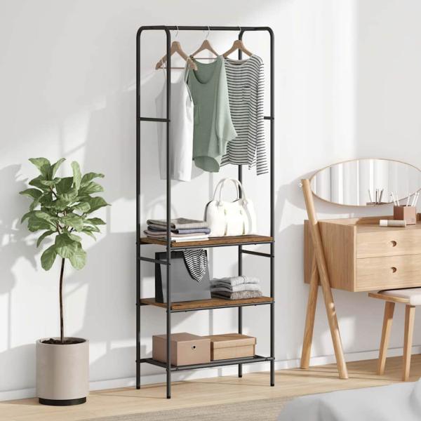 ARDEBO.de - Kleiderständer Altholz 60 x 30 x 171 cm Holzwerkstoff