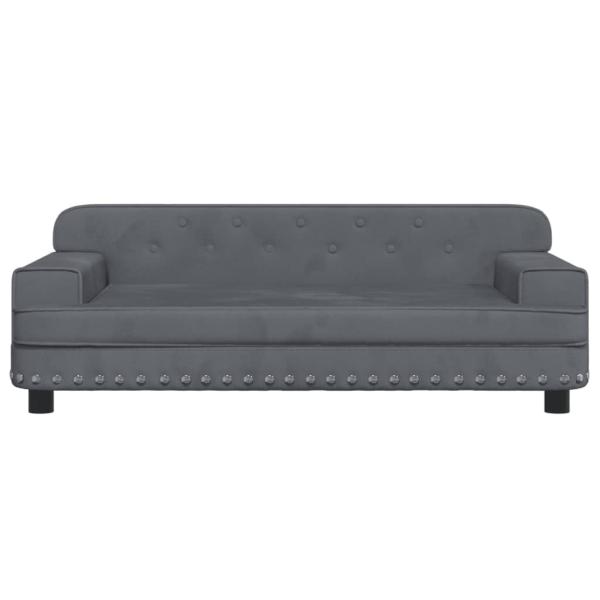 Hundebett Dunkelgrau 90x53x30 cm Samt
