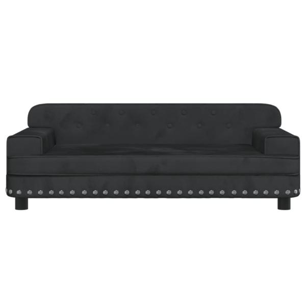 Hundebett Schwarz 90x53x30 cm Samt
